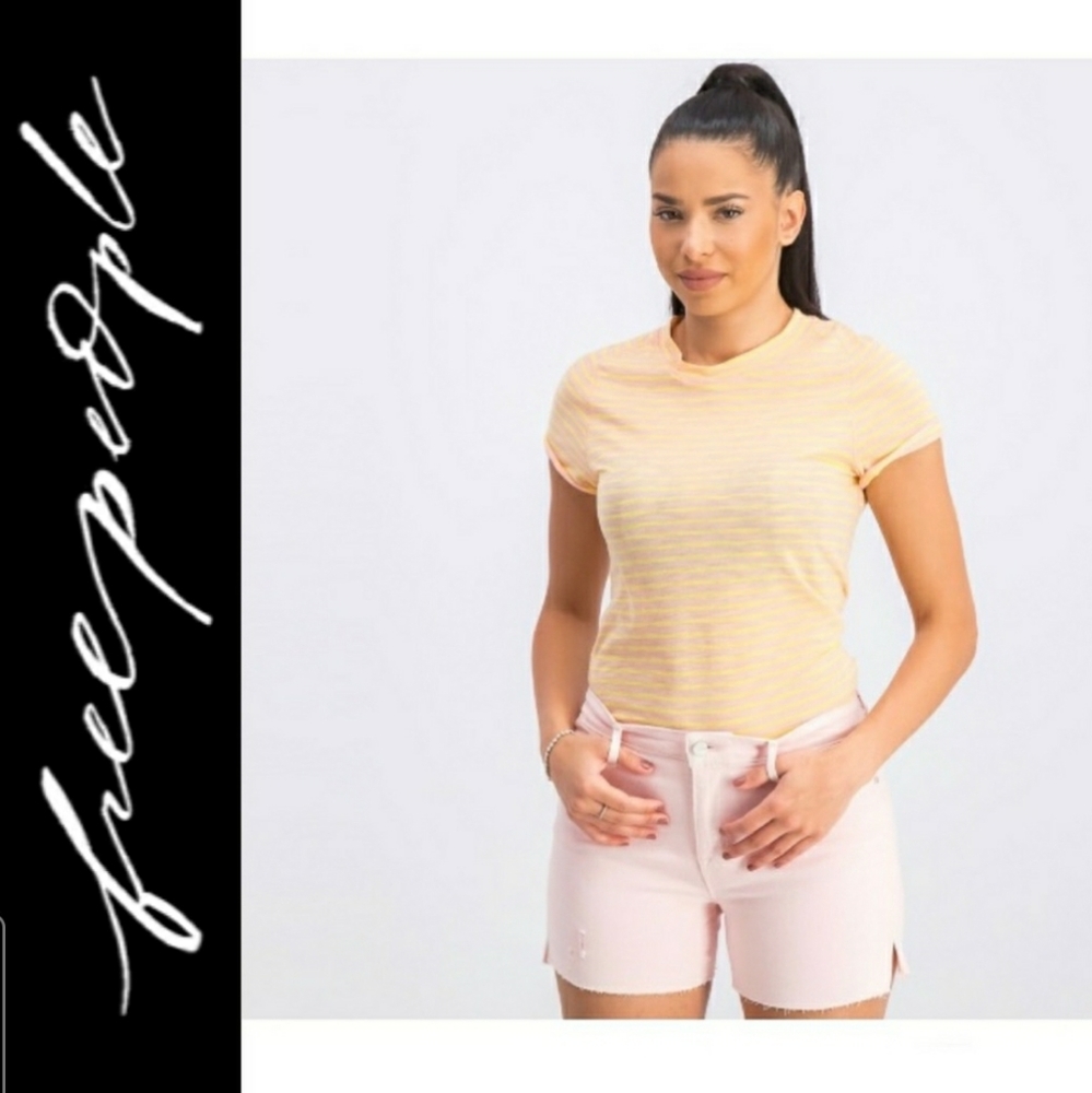 Free People - We the Free - Night Sky Striped Tee Shirt